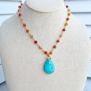 Agate and Howlite Necklace
