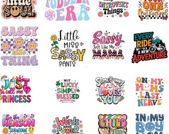 Retro Toddler PNG Bundle: Kids Shirt Sublimation Designs (Digital Download)