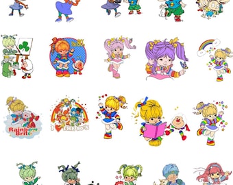 Retro 80’s Cartoon PNG Bundle, Vintage Graphics for T-Shirts, Digital File
