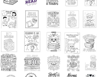 Reading Time PNG Bundle | Book Lover PNG Set | Library & Study Clipart