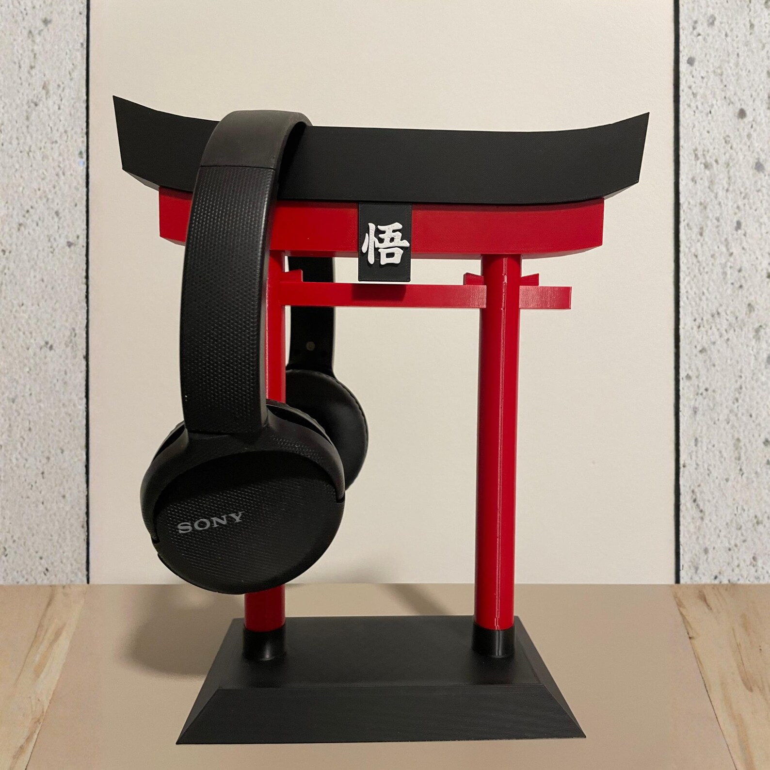 Japanese Torii Gate Headphone Stand | Zen Inspired Desk & Gaming Setup Headset Holder Display
