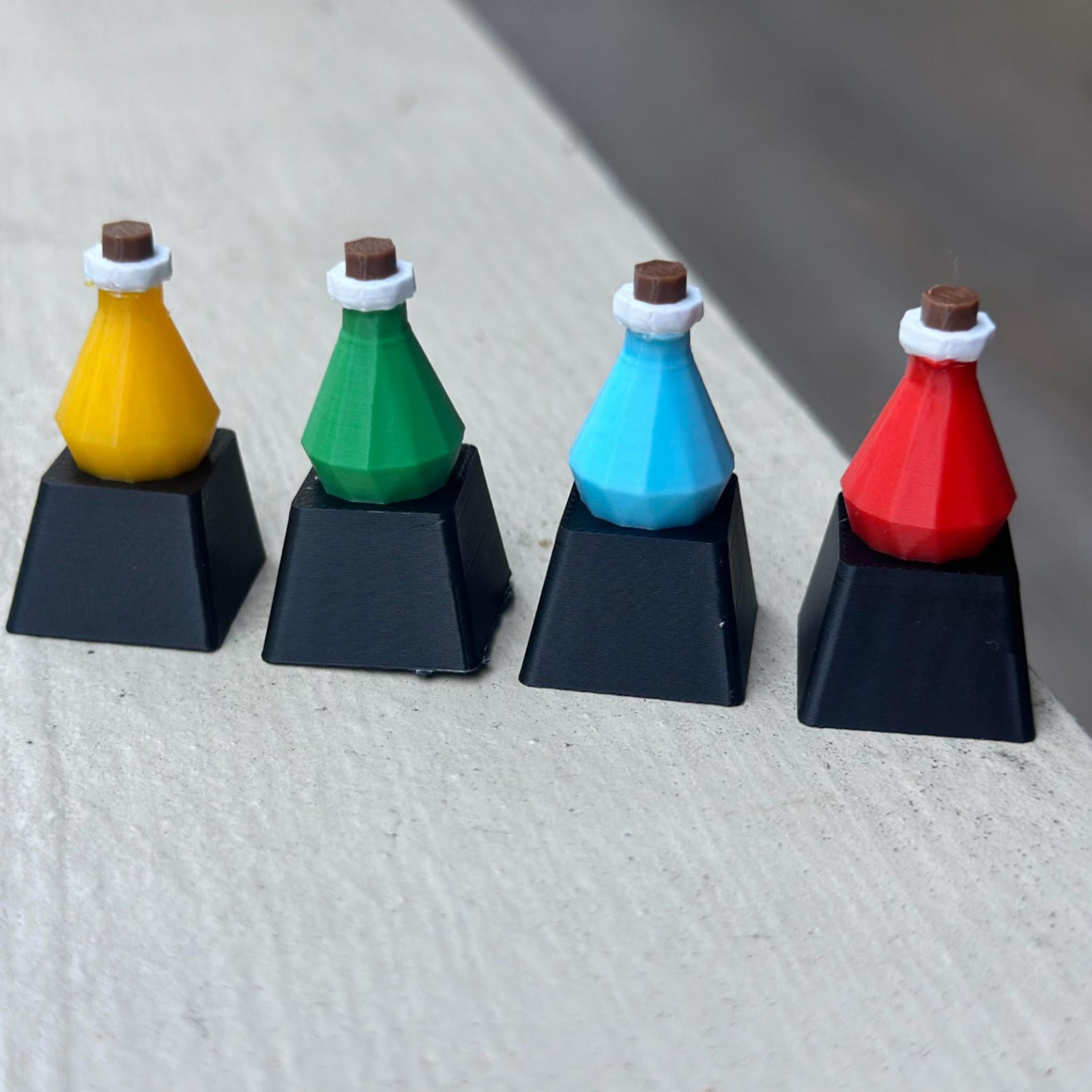 Fantasy Potion Keycaps Set • RPG Game Inspired Keyboard Caps • Alchemy Style Mechanical Keyboard Accessory