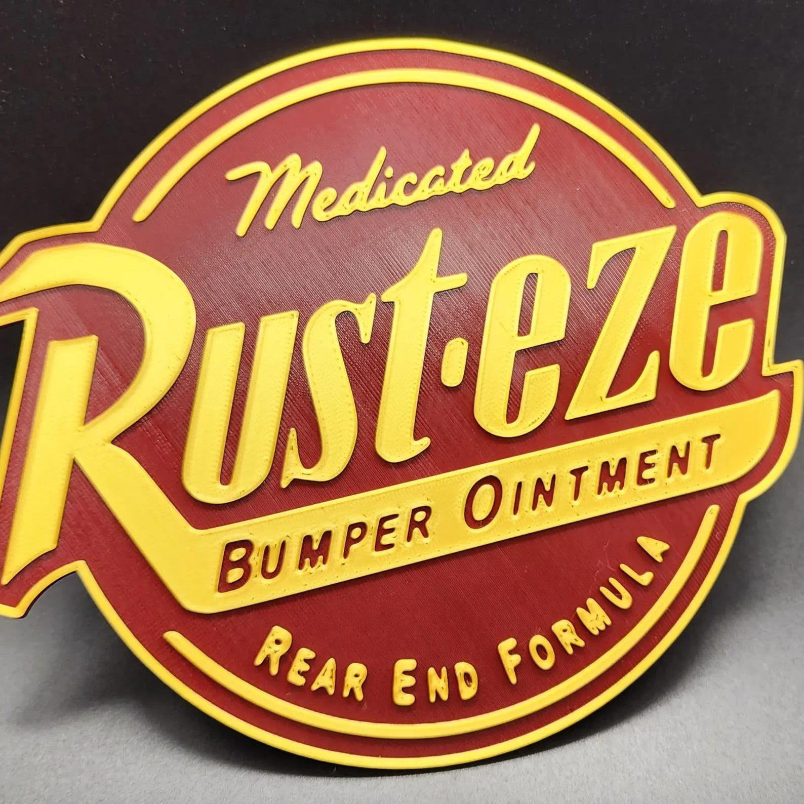 Vintage Racing Bumper Ointment Wall Sign • Retro Motorsport Inspired Garage Decor • Classic Racing Display