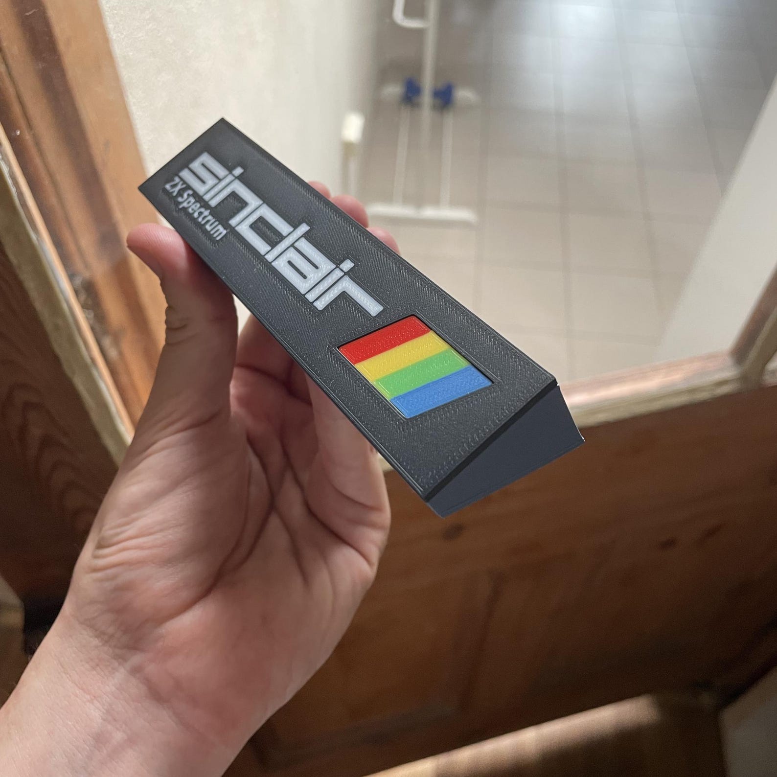 Retro 80s Computer LED Desk Sign | Rainbow Pixel Light Box | Vintage Computing Inspired Gaming Room Decor