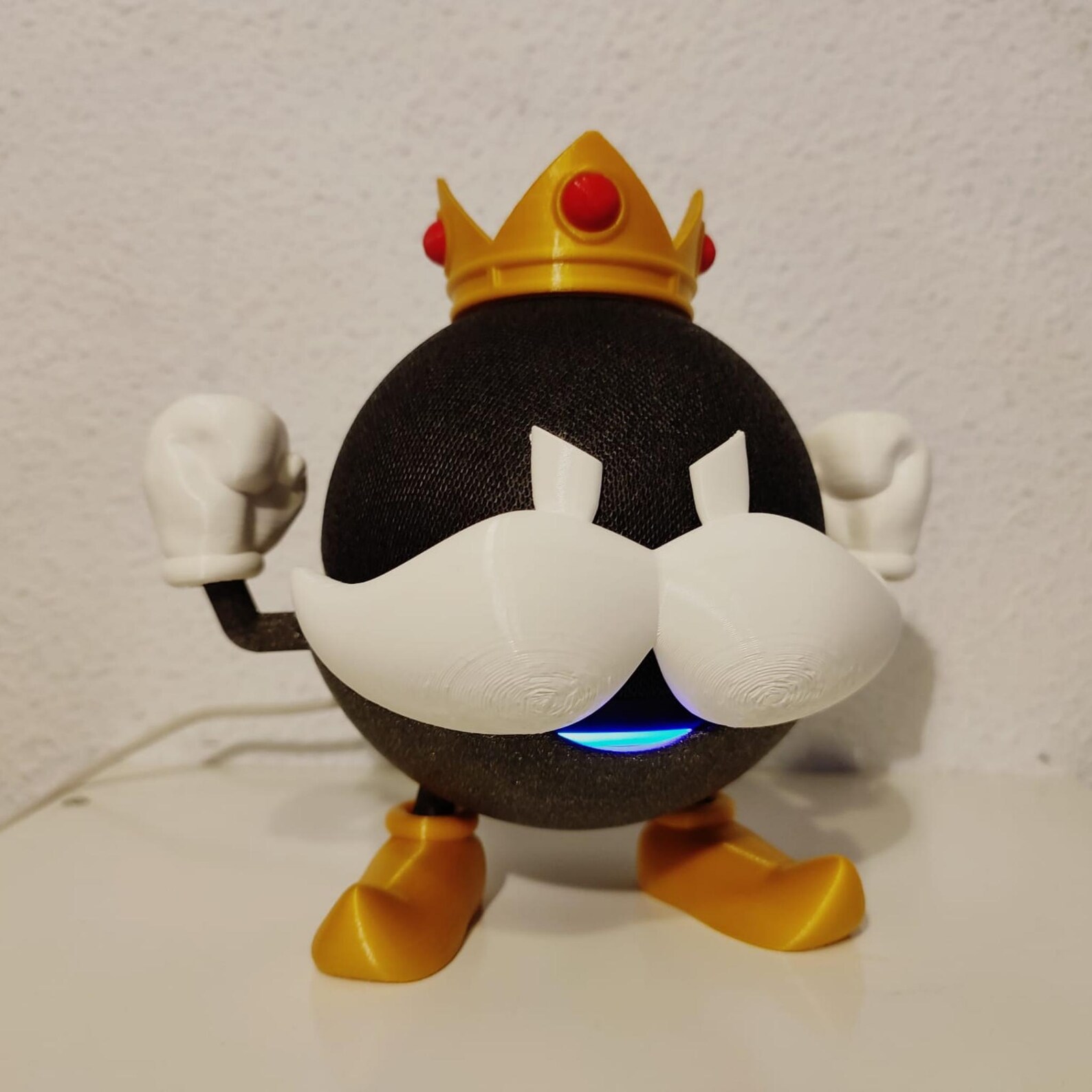 King Bomb Smart Speaker Holder • King Bomb Inspired Echo Dot Stand • Gaming Desk Decor • Character Speaker Display