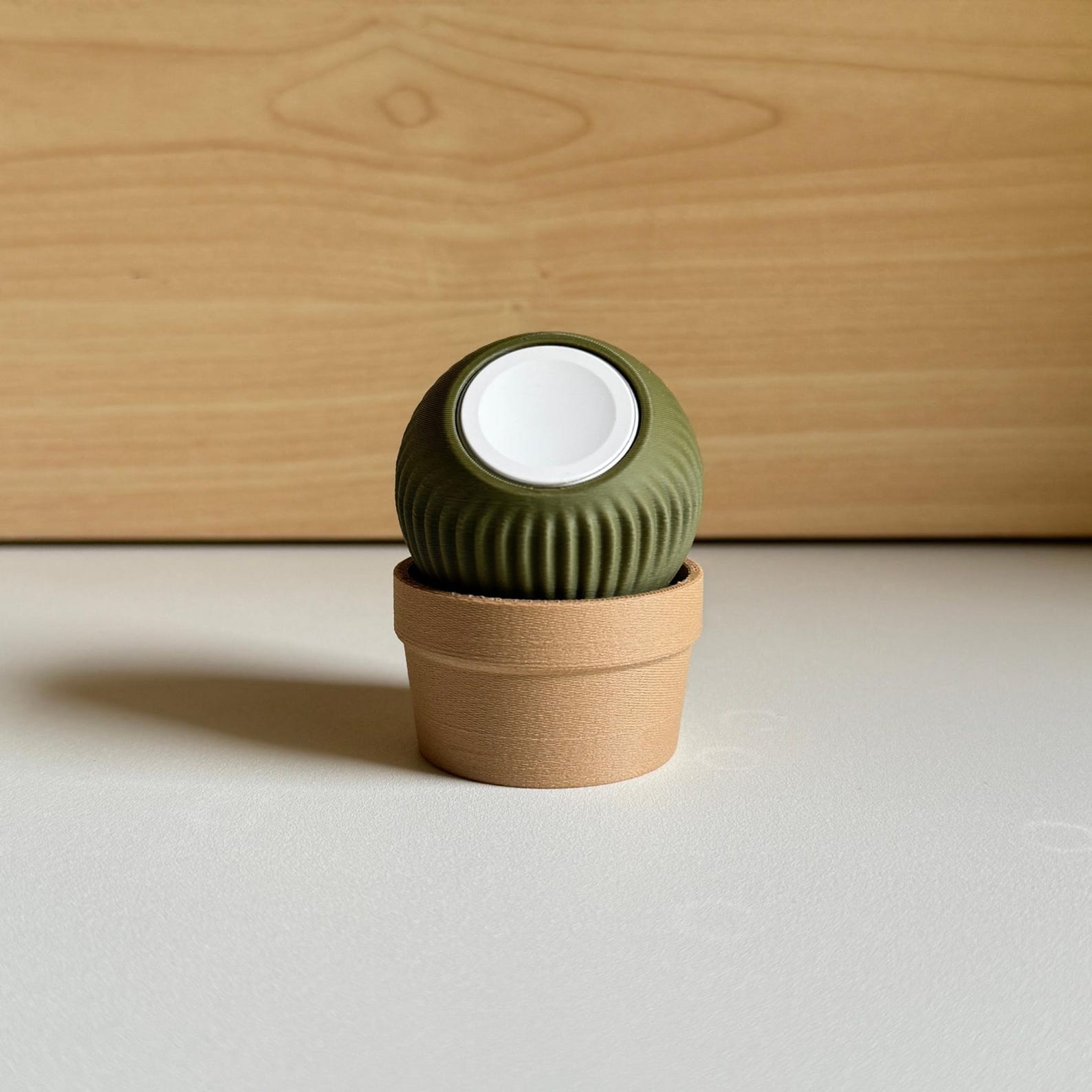 Cactus Watch Charging Dock • Plant Style Desk Stand • Minimal Bedside Charging Holder