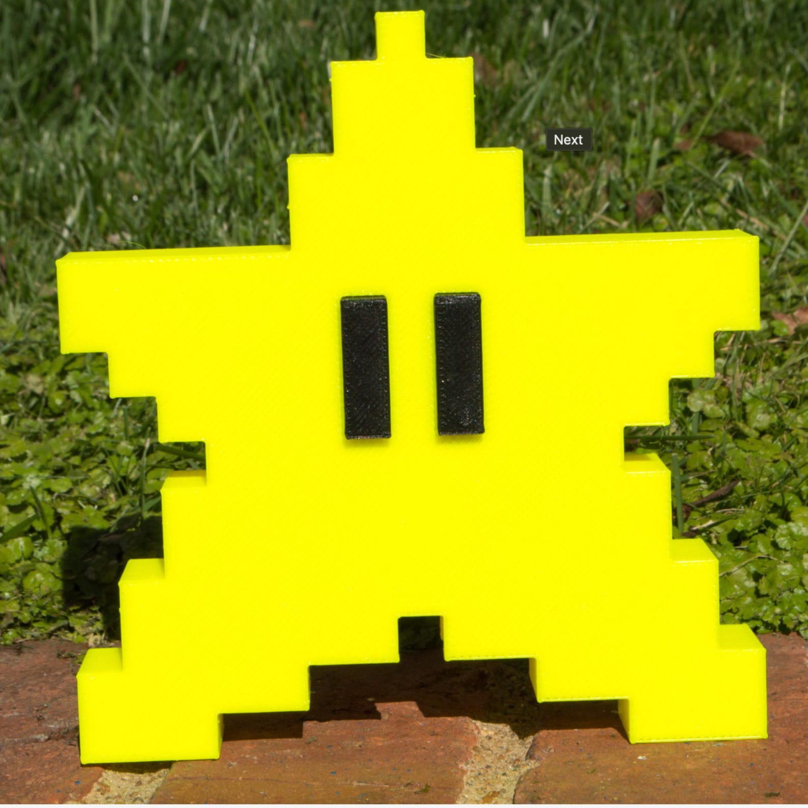Pixel Star Tree Topper • Retro Gaming Christmas Decoration • 8-Bit Style Holiday Tree Ornament