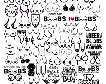 Plus de 55 fichiers Boobie Png & Svg, Boobie PNG, fichiers SVG, Funny Breast Pattern SVG, fichiers PNG. Téléchargement numérique