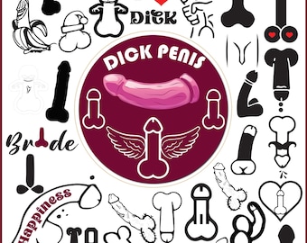 Pene SVG, diseños de humor para adultos, archivos de corte para despedida de soltera (svg, png, eps, dxf, jpg)