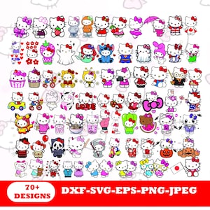Clipart de Gatos Kawaii | Pacote de Imagens PNG e SVG de Amigos Animais (Download Digital)