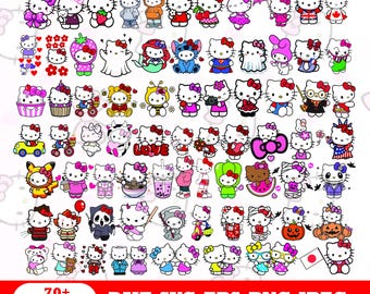 Kawaii Cat Clipart | Animal Friends PNG SVG Bundle (Digital Download)