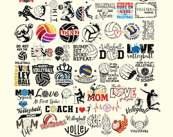 Bundle svg volley-ball, volley-ball svg png, logo volley-ball, volley-ball maman SVG, fichier coupé, téléchargement numérique