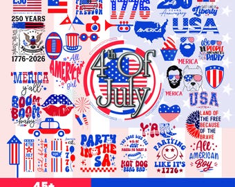 4th of July SVG Bundle,July 4th SVG, fourth of july svg, independence day svg, patriotic svg.