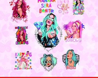 Karol G PNG Design Bundle,TropicoquetaNew Album Png Bundle, Karol G Merch, Karol G Shirt Png Karol G