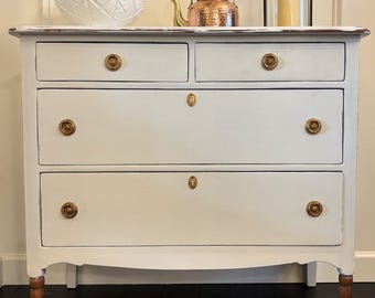 Charming, vintage, English cottage/ American farmhouse, early 1930’s,  solid wood chest of drawers