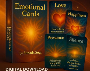 Emotional Cards | Affirmation Oracle Deck | Digital Spiritual Cards by Sunada Soul