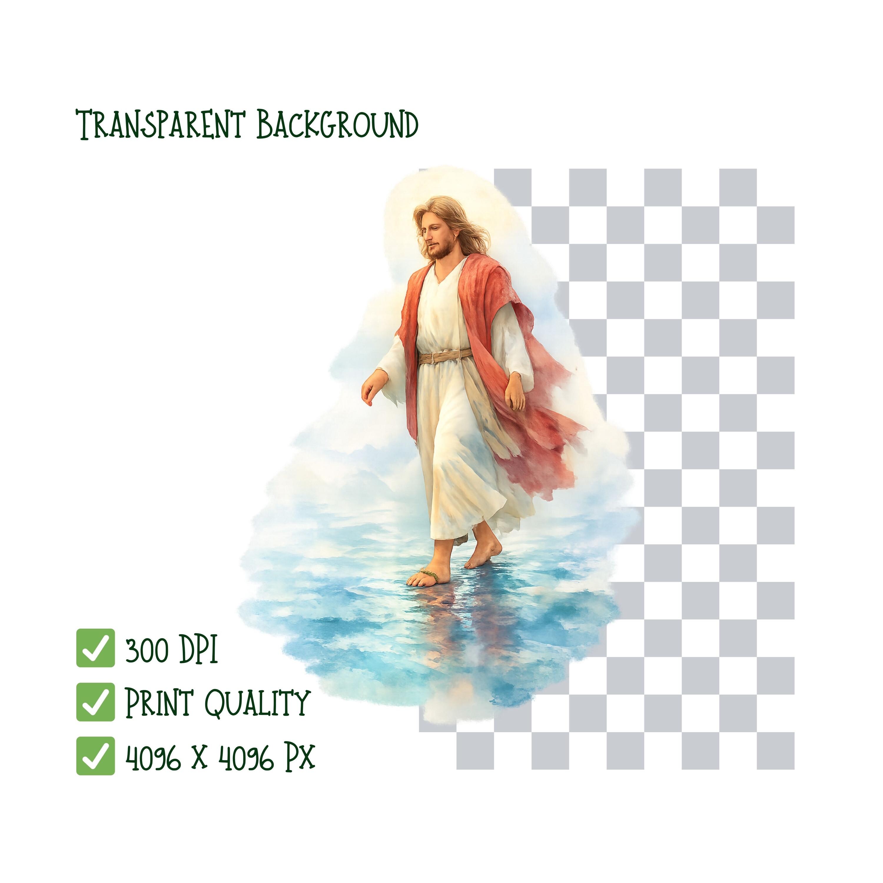Miracles of Jesus Clipart – 50 PNG Watercolor Bible Scenes for Faith ...