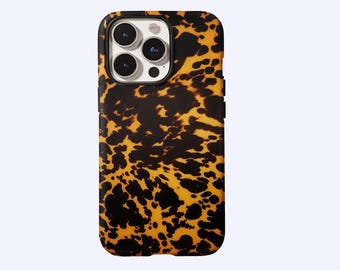 Tortoise Print Phone Case,Dark Orange Tortoise Shell,Designer Animal Print,iPhone 17 16 15 14 13 12 11 Pro Max, Samsung S25 S24 S23 S22 S20