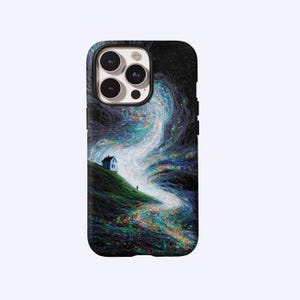 Cosmic River Stream Phone Case,Retro Magical Surreal Starry Art Print,For iphone 17 16 15 14 13 12 11 Pro Max,Samsung S26 S25 Ultra,Magsafe