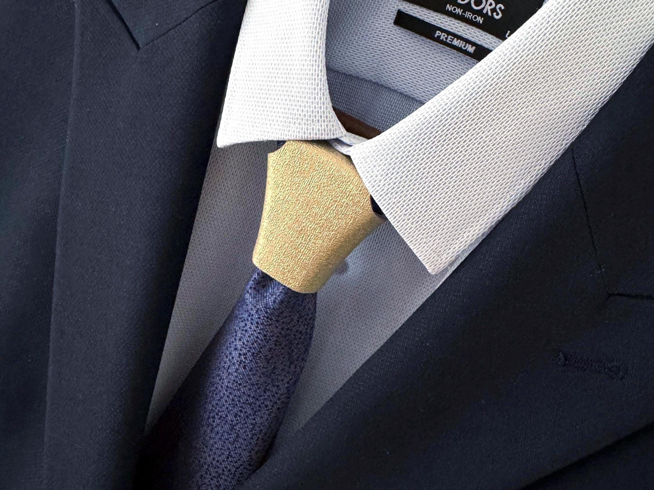 Necktie Knot Cover - Gold Color Necktie Accessory, Tie Clip
