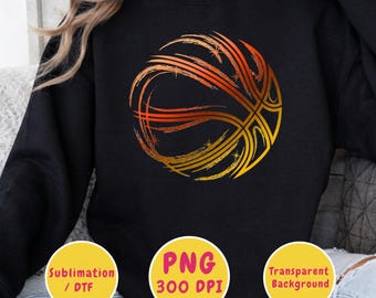 Baloncesto abstracto PNG, Baloncesto retro PNG: Temporada de baloncesto PNG, Baloncesto PNG sublimación, Baloncesto goteo PNG descarga digital, Camiseta del equipo