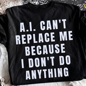 AI Cant Replace Me PNG, Funny Artist Shirt Design, Retro Graphic Designer Sublimation File, Tech Humor Digital Download, Creative Gift