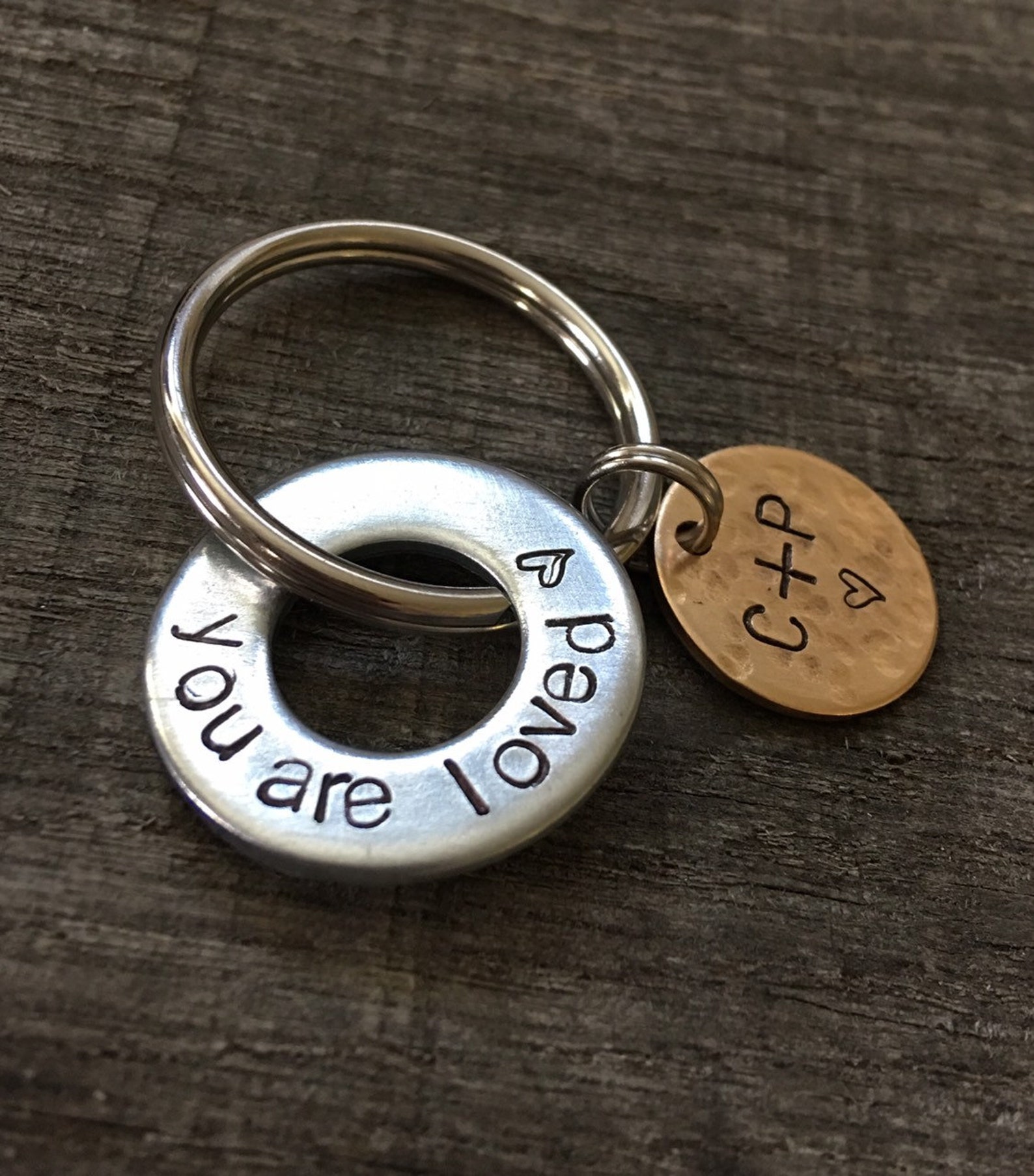 You are loved keychain couples keychain couples gift Etsy