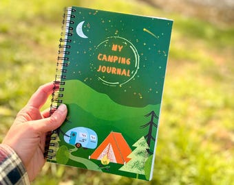 Diario de campamento para niños • Diario de viaje para niños • Cuaderno de campamento • Cuaderno de aventuras • Diario para niños en autocaravana