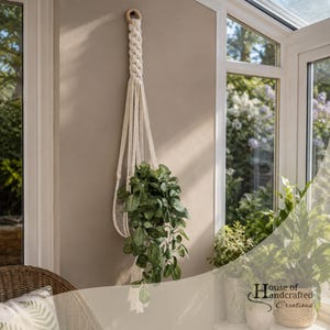 Twisted Macrame Plant Pot Hanger | Handmade Macrame |  Indoor Plant Pot Holder | Aesthetic Home Decor