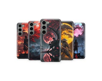 Samurai Phone Case Japanese Warrior Cover for Samsung S25 Ultra S24 S23 S22 S21 S20 FE S10 S9 S8 S7 A56 A36 A26 A17 A16 A06 A05 A04s