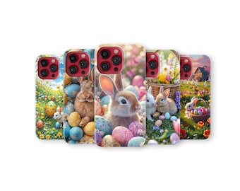 Easter Bunny Phone Case Cute Spring Cover for iPhone 17 Pro Max 16 15 14 13 12 11 X 8 7 Plus Samsung S25 Ultra S24 S23 S22 S21 S20 FE A16