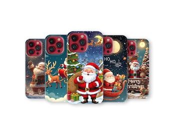 Santa Claus Phone Case Christmas Phone Cover for iPhone 17 Pro Max 16 15 14 13 12 11 X 8 7 Plus Samsung S25 Ultra S24 S23 S22 S21 S20 FE
