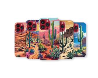 Cactus Phone Case Desert Landscape Cover for iPhone 17 Pro Max 16 15 14 13 12 11 X 8 7 Plus Samsung S25 Ultra S24 S23 S22 S21 S20 FE