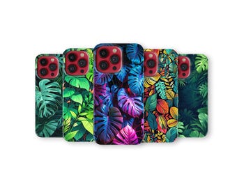 Tropische Monsterablad Telefoon Case Jungle Cover voor iPhone 17 Pro Max 16 15 14 13 12 11X8 7 Plus Samsung S25 Ultra S24 S23 S22 S21 S20 FE