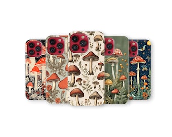 Pilz Handyhülle Cottagecore Natur Handyhülle für iPhone 17 Pro Max 16 15 14 13 12 11 X 8 7 6 Plus Samsung S25 Ultra S24 S23 S22 S21 FE