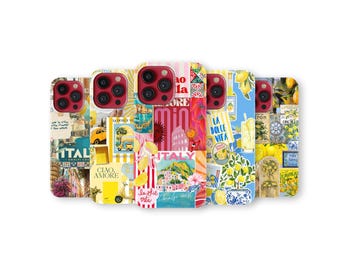 Italian Summer Phone Case Amalfi Coast Aesthetic Phone Cover for iPhone 17 Pro Max 16 15 14 13 12 11 X 8 7 Plus Samsung S25 Ultra S24 S23 FE