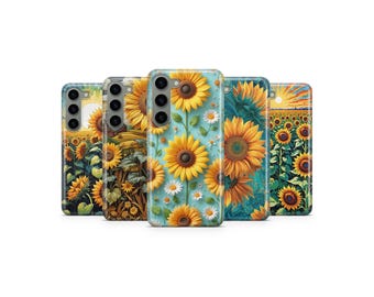 Sunflower Phone Case Floral Nature Cover for Samsung S25 Ultra S24 S23 S22 S21 S20 FE S10 S9 S8 S7 A56 A36 A26 A17 A16 A06 A05 A04s