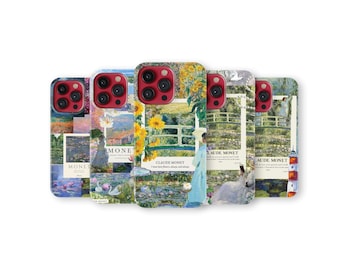 Claude Monet Phone Case Impressionist Painting Phone Cover for iPhone 17 Pro Max 16 15 14 13 12 11 X 8 7 Plus Samsung S25 Ultra S24 S23 FE
