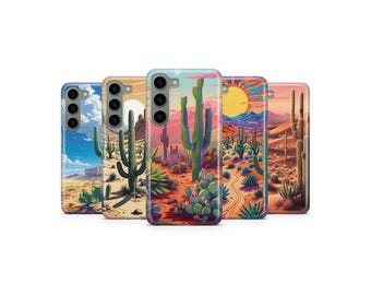 Cactus Phone Case Desert Landscape Cover for Samsung S25 Ultra S24 S23 S22 S21 S20 FE S10 S9 S8 S7 A56 A36 A26 A17 A16 A06 A05s