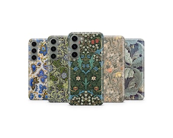 William Morris Phone Case Vintage Botanical Cover for Samsung S25 Ultra S24 S23 S22 S21 S20 FE S10 S9 S8 S7 A56 A36 A26 A17 A16 A06 A05s