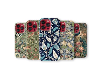 William Morris Phone Case Vintage Floral Art Phone Cover for iPhone 17 Pro Max 16 15 14 13 12 11 X 8 7 Plus Samsung S25 Ultra S24 S23 FE S22