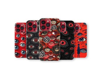 Gore Eyeball Phone Case Gothic Weirdcore Phone Cover for iPhone 17 Pro Max 16 15 14 13 12 11 X 8 7 Plus Samsung S25 Ultra S24 S23 S22 S21 FE