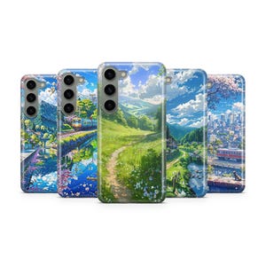 Anime Landscape Phone Case Scenic Japan Countryside Phone Cover for Samsung S25 Ultra S24 S23 S22 S21 S20 FE S10 S9 S8 S7 A56 A36 A26 A17