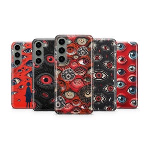 Gore Eyeball Phone Case Gothic Weirdcore Phone Cover for Samsung S25 Ultra S24 S23 S22 S21 S20 FE S10 S9 S8 S7 A56 A36 A26 A17 A16 A06 A05s