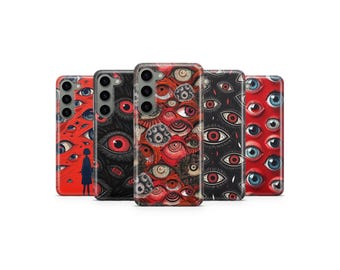 Funda para teléfono con diseño de globo ocular sangriento, estilo gótico y extraño, para Samsung S25 Ultra, S24, S23, S22, S21, S20 FE, S10, S9, S8, S7, A56, A36, A26, A17, A16, A06, A05s