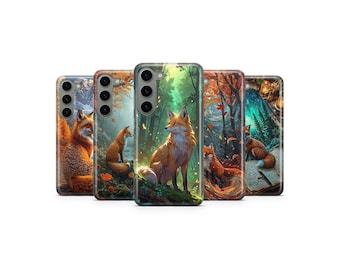 Fox Phone Case Forest Animal Cover for Samsung S25 Ultra S24 S23 S22 S21 S20 FE S10 S9 S8 S7 A56 A36 A26 A17 A16 A06 A05s