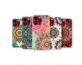 Mandala Boho Phone Case Colorful Geometric Art Phone Cover for iPhone 17 Pro Max 16 15 14 13 12 11 X 8 7 6 Plus Samsung S26 Ultra S25 S24 FE