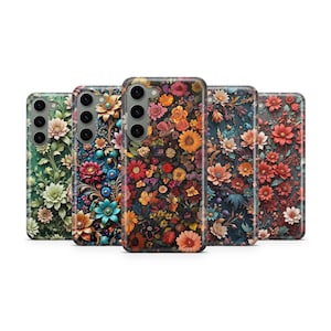 Wildflower Phone Case Artistic Floral Phone Cover for Samsung S25 Ultra S24 S23 S22 S21 S20 FE S10 S9 S8 S7 A56 A36 A26 A17 A16 A06 A05 A04s