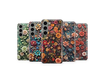 Wildflower Phone Case Artistic Floral Phone Cover for Samsung S25 Ultra S24 S23 S22 S21 S20 FE S10 S9 S8 S7 A56 A36 A26 A17 A16 A06 A05 A04s