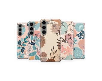 Boho Botanical Phone Case Minimal Leaf Cover for Samsung S25 Ultra S24 S23 S22 S21 S20 FE S10 S9 S8 S7 A56 A36 A26 A17 A16